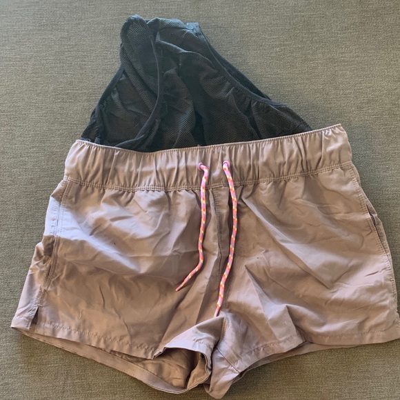 ASOS Gray Swim Shorts with Multicolor Drawstring - Picture 4 of 4